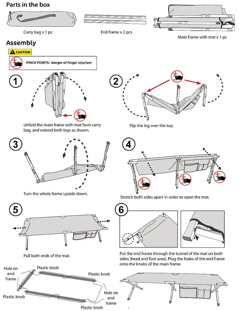 Lightweight Military Folding Camping Bed For Army - Buy Military ...