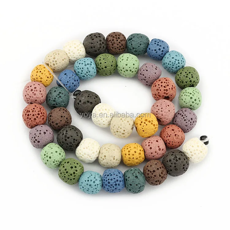 

LB1001B Wholesale Rainbow Lava Beads,Multicolor Lava Beads,Mixed Rock Gemstone Beads