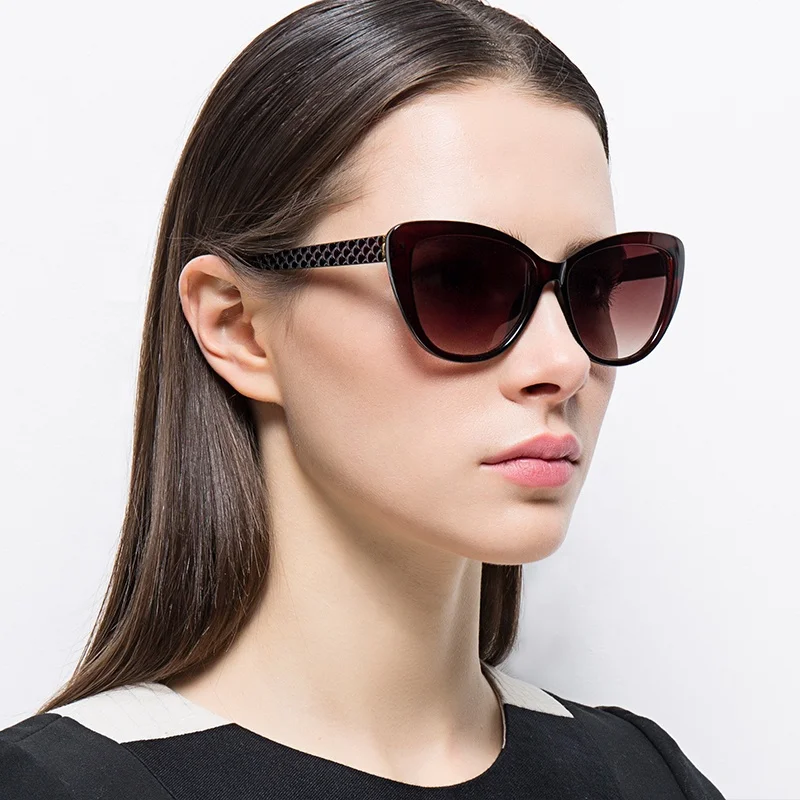 

Ready Stock Fashion Private Label Cat Eye Sunglasses Sun Glasses Women, Balck;brown;blue;g15