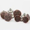 custom circular vintage-cut denim metal button garment accessory jeans button