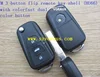 new uncut mg 3 button remote flip key shell (with colorfast dual color button)
