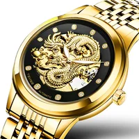 

TEVISE 9006 Watch Chinese Dragon Watch Automatic Mechanical Mens Watch Full Steel Waterproof Watches Men Wrist Relogio Masculino