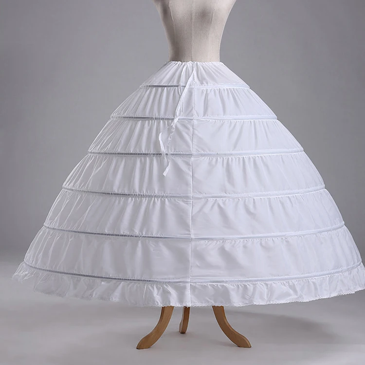 New 6 Hoops Petticoats Bustle for Ball Gown Wedding Dresses Underskirt Bridal Accessories Bridal Crinolines