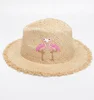 High Quality Raffia Straw Hats Decor Outdoor Beach Bikini Sun Hat