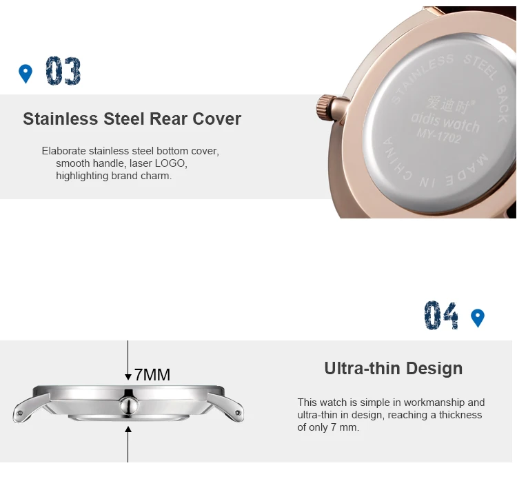 OEM Custom Logo Leather Waterproof Rose Gold Wrist Watch Japan Miyota Movement Quartz Watches Men Luxury