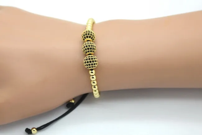 2018 Famous Brand Women Bracelets 8mm Pave Setting Black Cz Beads 2018 Famous Brand Women Bracelets 8mm Pave Setting Black Cz Beads Rose Gold 4mm Round Braiding Bracelet For From Kuchairly 11 78 Dhgate