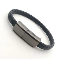 

Portable Outdoor Leather Mini Micro USB Bracelet Charger Data Charging Cable Sync Cord for IPhoneX XS Android Type-C Phone Cable