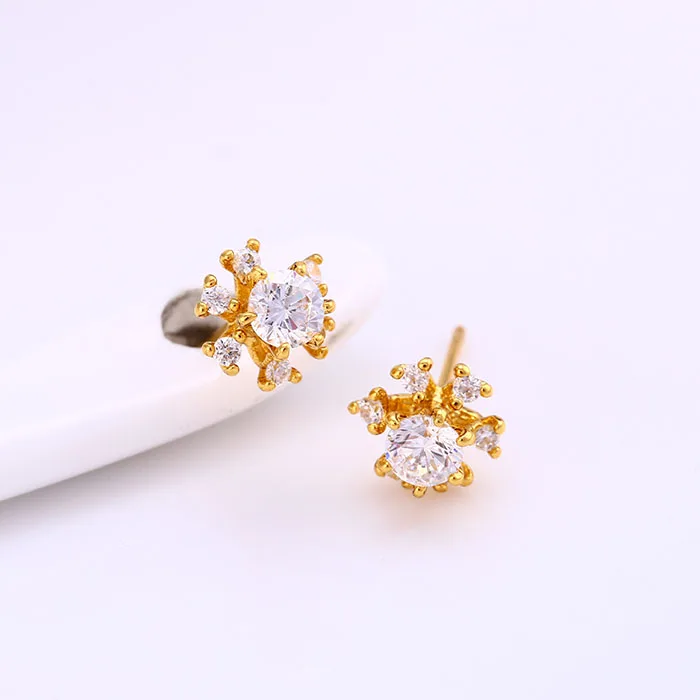 

25645 xuping wholesale fashion statement jewelry plated gold cubic zircon earring
