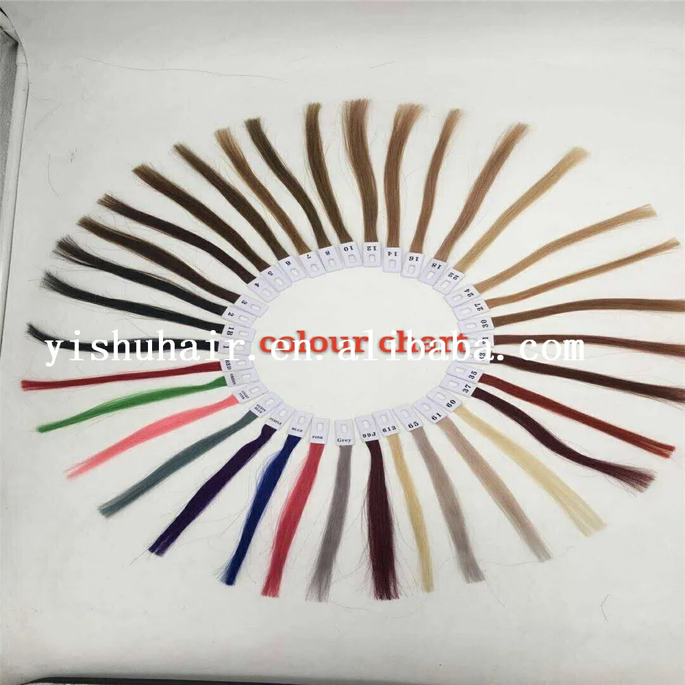 

10A highest Chinese human remy hair color ring/colour chart, Natural color