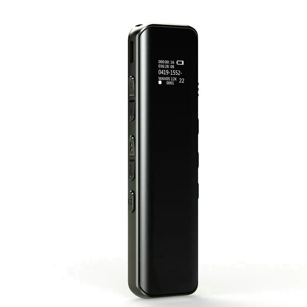 

V87 Long Battery Life 8G 16G 32G Digital Voice Recorder With MP3 Player For Car Home, Black