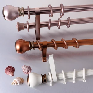 Image of 28mm silent gliss aluminium curtain rod accessories for Hotel Project