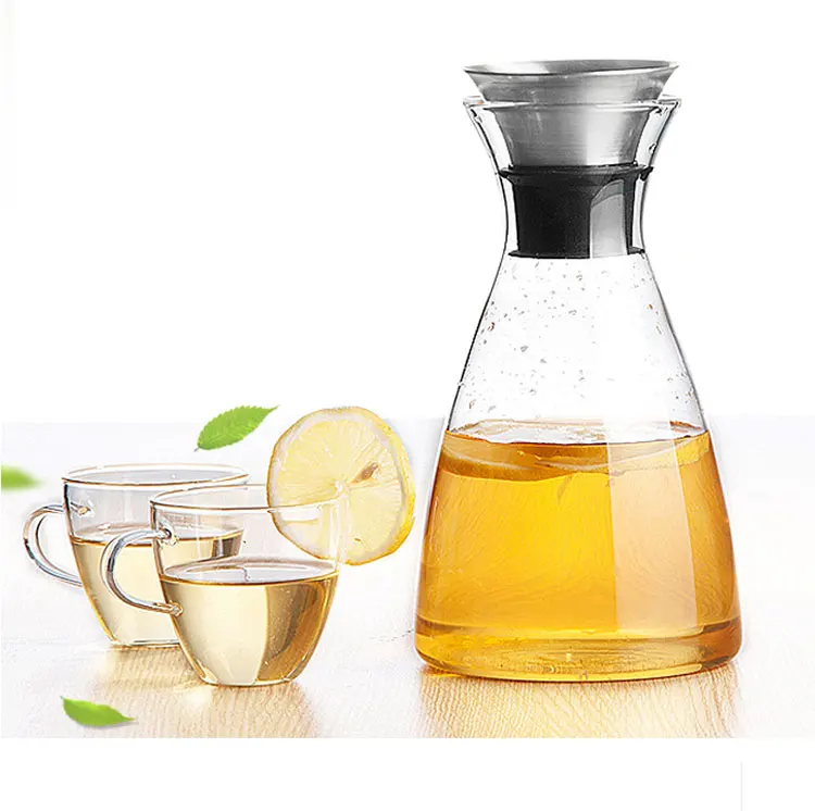 

High quality lead free borosilicate water glass carafe jug cold water pots, Clear