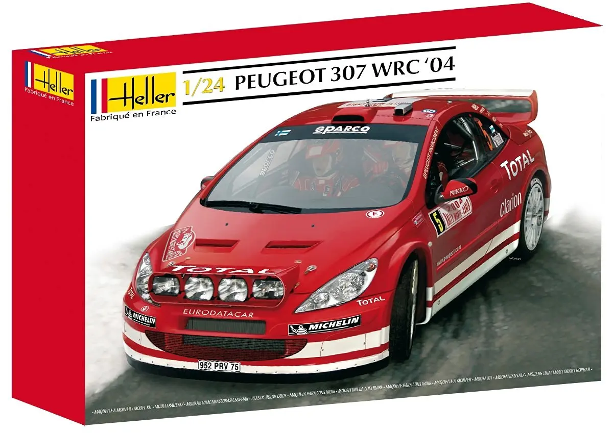 Heller Peugeot 307 WRC 04 Car Model Building Kit (63-Parts)