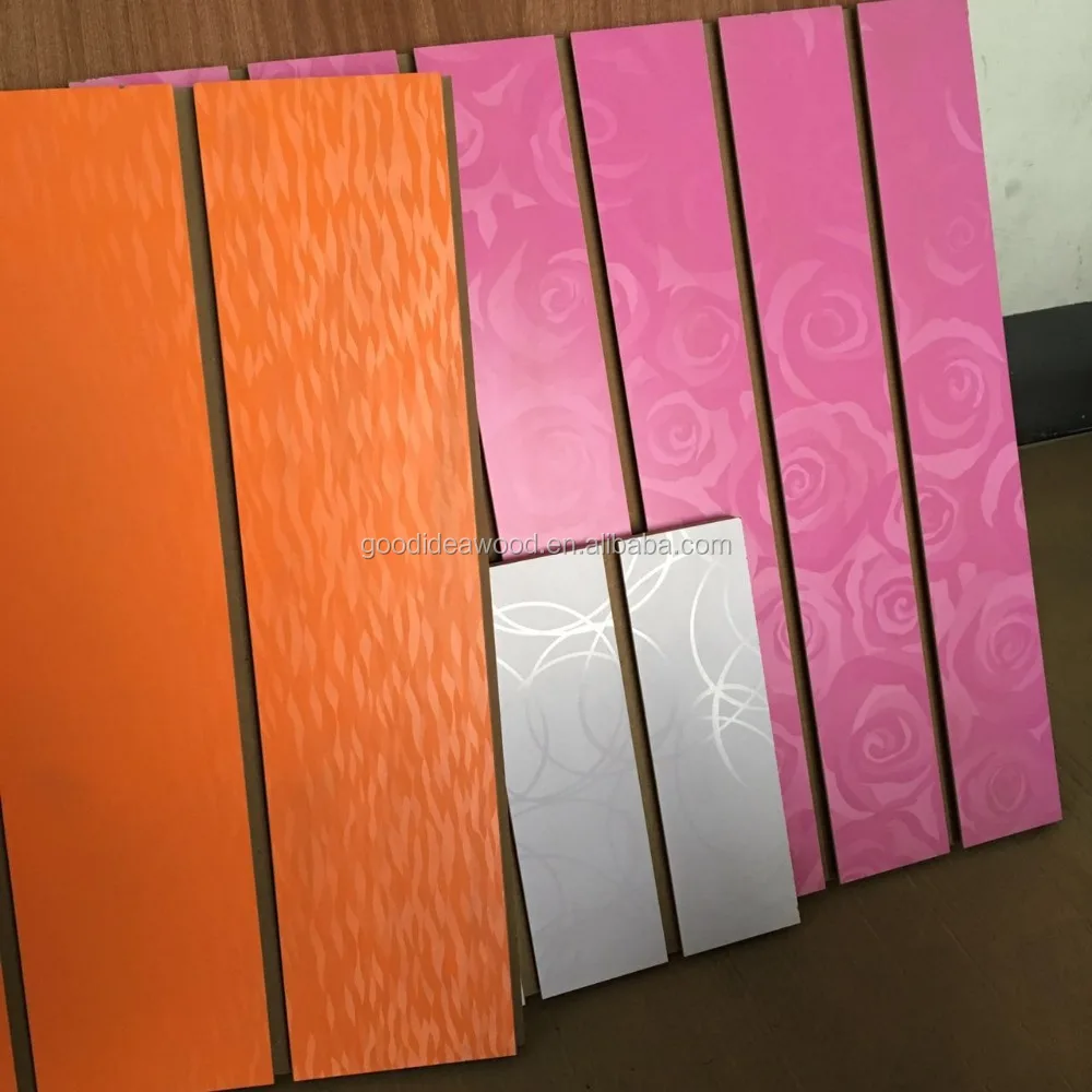 
high glossy slot melamine mdf 