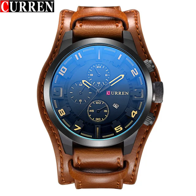 

2019 Curren Men Watches Top Brand Luxury Army Military Steampunk Sports Male Wrist Watches Relogio Masculino 8225