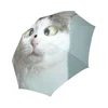automatic 3 folding umbrella with cute cat printing