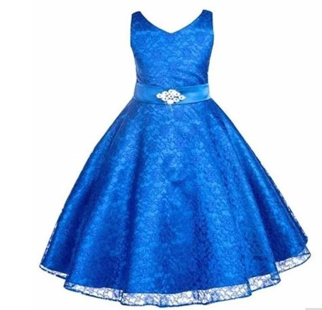 

Summer girl princess party dress red wedding gowns for 12yrs old kid Formal Birthday Dress