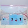 High quality PVC button folder cheap plastic envelope bag for kids