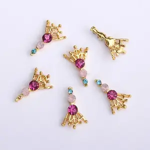 Popular 3D nail art decoration crown glitter & high-heeled shoes & tower & moon star shaped DIY nail manicure jewelry supplies