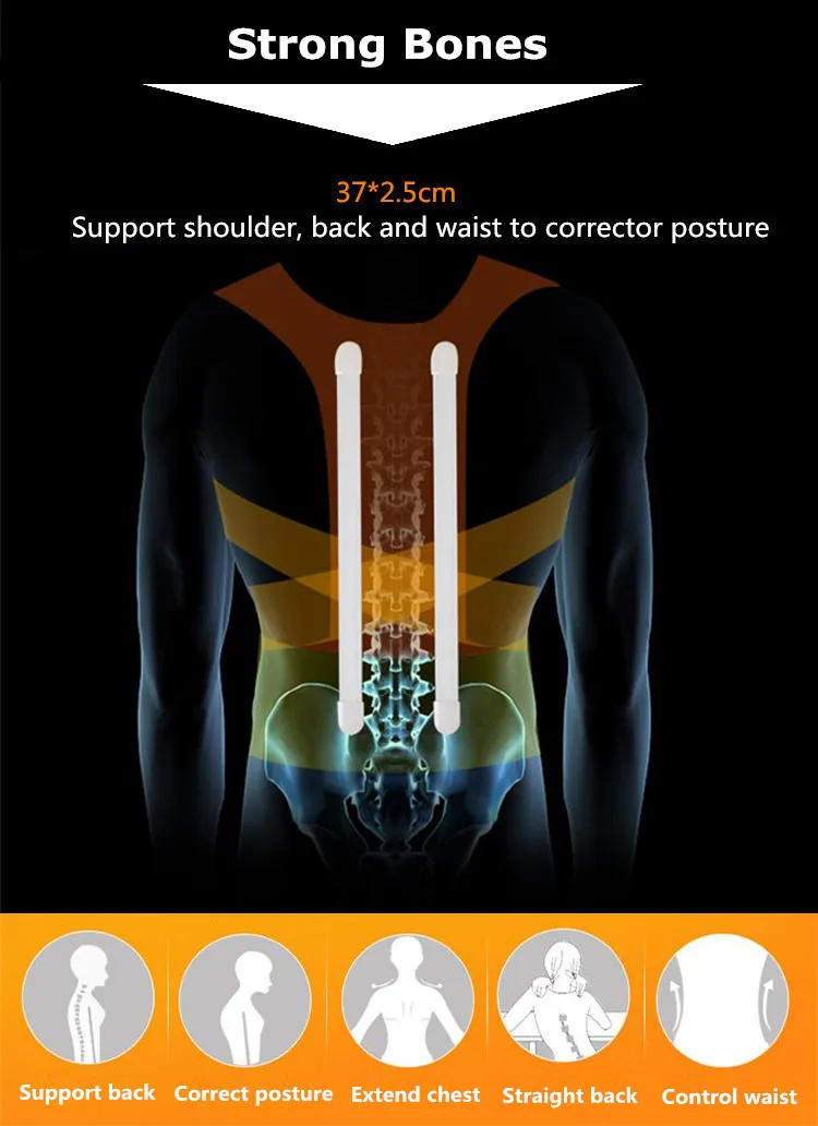 Back Pain Relief Shoulder Clavicle Upper Back Brace Elastic Adjustable Back Spine Support Posture Corrector
