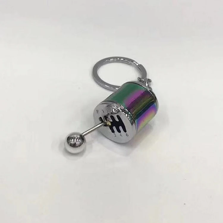 

Rainbow colour car parts Gear Box Shift Key Chain NEO colour Modified gear box Keychains keyring