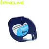 Compatible for Dymo LT plastic labels Black on Blue 91205 used for Dymo LetraTag Maker