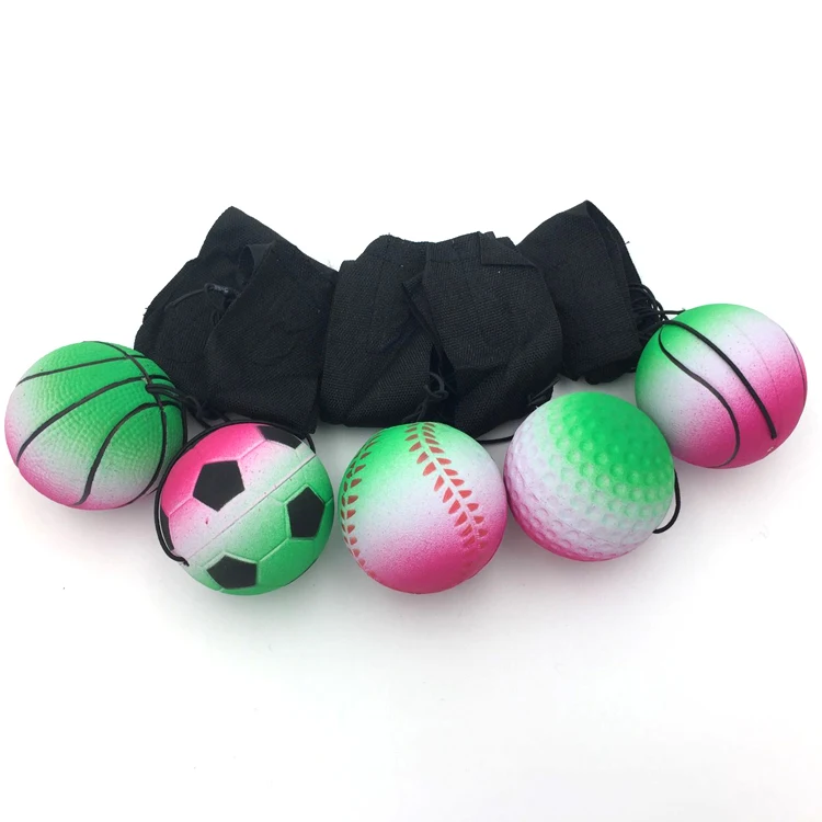 40 Pcs Wrist Return Ball On A String 2.48 Inch Rebound Sports