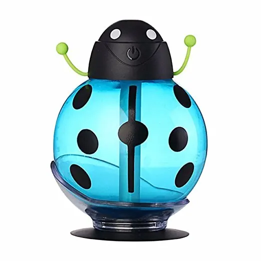 Air Humidifier,Cool Mist Humidifier, 260ML Beetle Cartoon Shape Air Humidifier 360 Degree Rotating Mini USB Humidifier car home