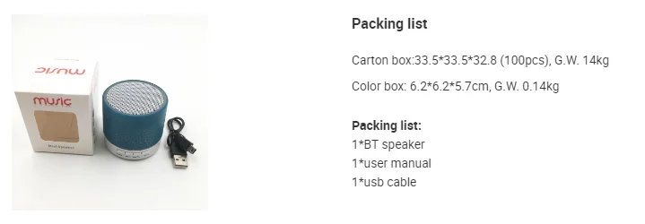 Promotion Products Gift Products Portable Mini Colorful LED Light Blue-tooth Speaker with FM Radio A9 wireless Speakers - ANKUX.COM