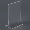 Clear Acrylic 4" x 6" Acrylic Tabletop Display Sign Holder Menu Holder