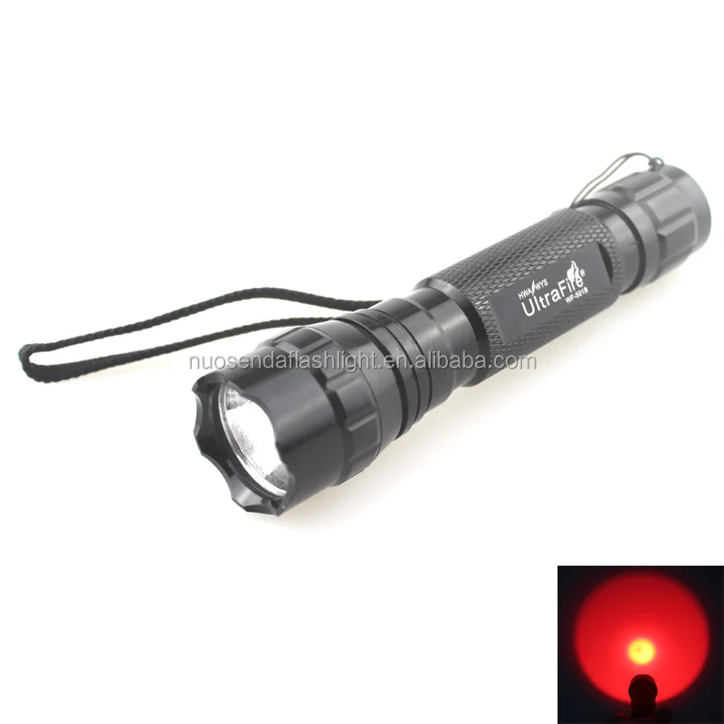 WF-501B UltraFire LED CREE Q5 1000Lm Flashlight 18650 Tactical Torch Red Light