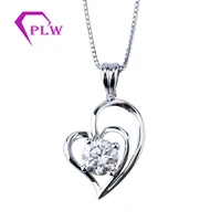 

18k solid gold Heart design 1.2 carat round moissanite pendant necklace as gift