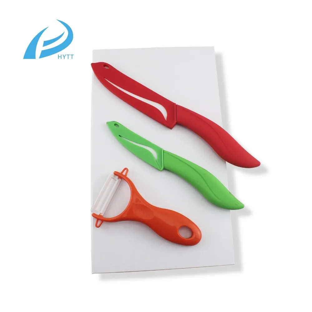 Colorful Handle With Knife Cover Gift Box Packing Ceramic Kitchen Knife