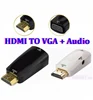mini HDMI to VGA male and with 3.5mm Jack Audio cable Video Converter Adapter