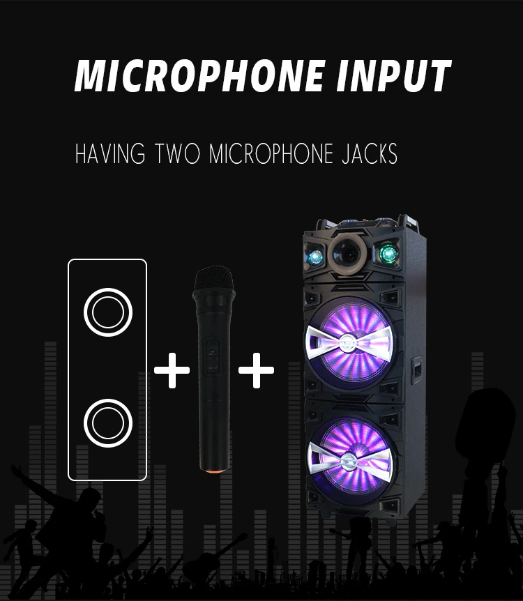 LED LIGHT portable trolley speaker portable audio speaker - ANKUX.COM