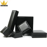 

customized exquisite black pu leather jewellery packing gift jewelry boxes