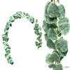 Artificial Eucalyptus Leaves With Flower Real Looking Hanging Greenery Garland Artificial Vine Garland
