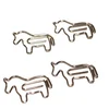 Popular decorative cute metal horse shaped paper clips