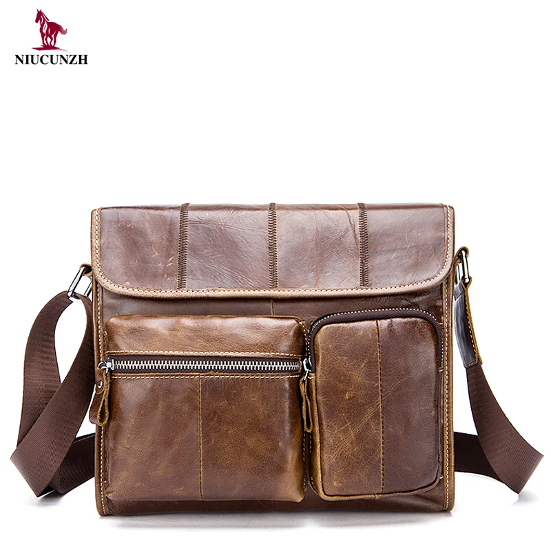 

Hot Sale Top Fashion Leather Shoulder Bag for Men Genuine Leather Messenger Bag Wholesale, 2 colors