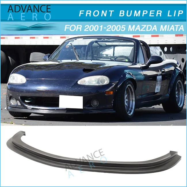 Poly Urethane Convertible Front Bumper Lip For Mazda Miata Mx-5 Coupe ...