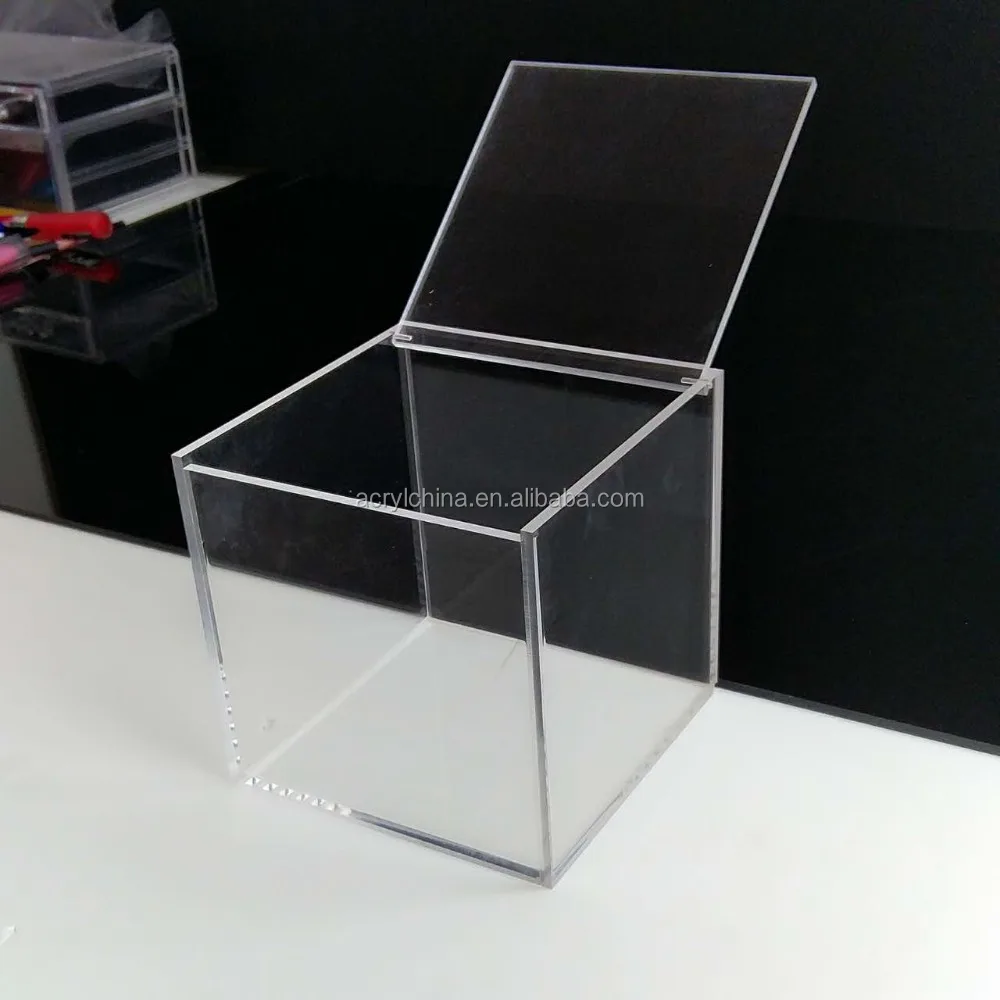 Cheap Clear Cube Acrylic Boxes Storage With Lid Buy Cube Acrylic