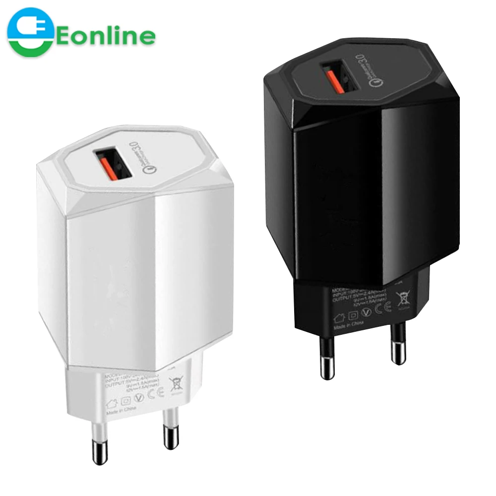 EONLINE Quick Charge QC 3.0 Fast USB Charger Universal For Samsung Galaxy For Xiaomi Redmi Wall Charger Adapter
