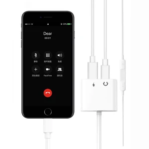 2 1 Headphone Jack Audio Charge Cable Adapter iOS