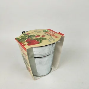 Image of 4" Metal Plant Pot Grow and Eat Kit Metal Seed Start Tray
