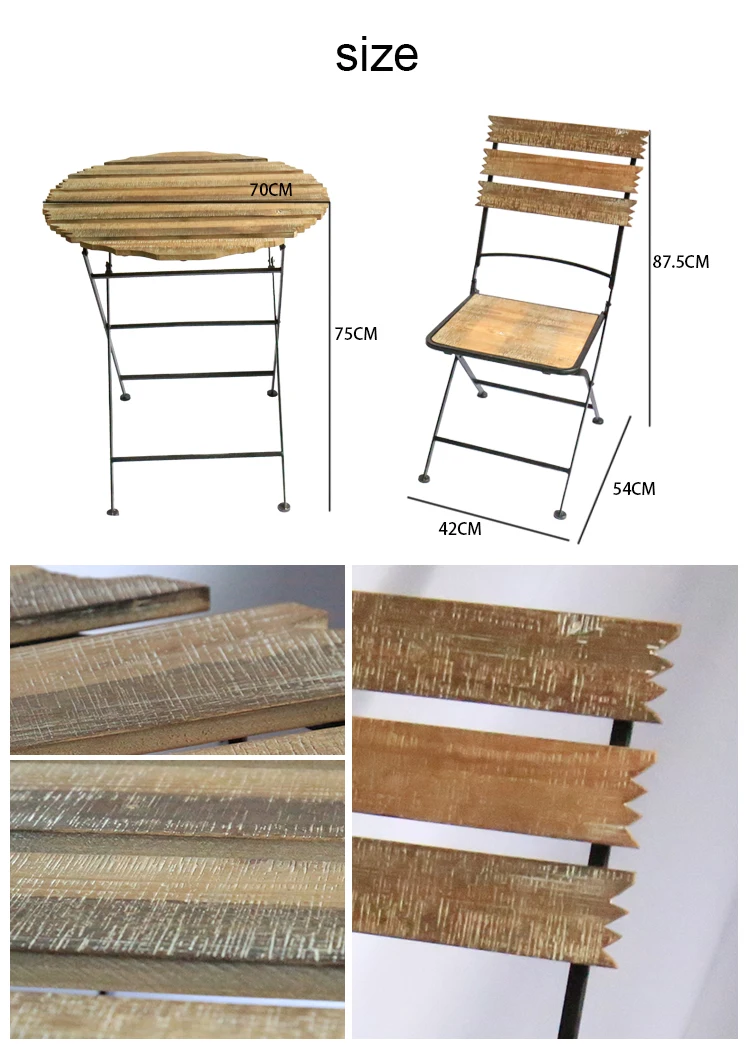 New Arrival Wooden Folding Outdoor Furniture