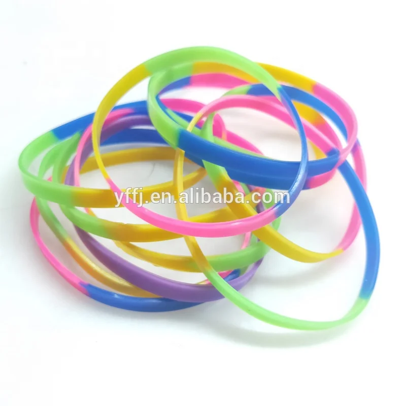 
new style silicone kids bracelets colorful mini bracelets for gifts 185*5*1.3mm 