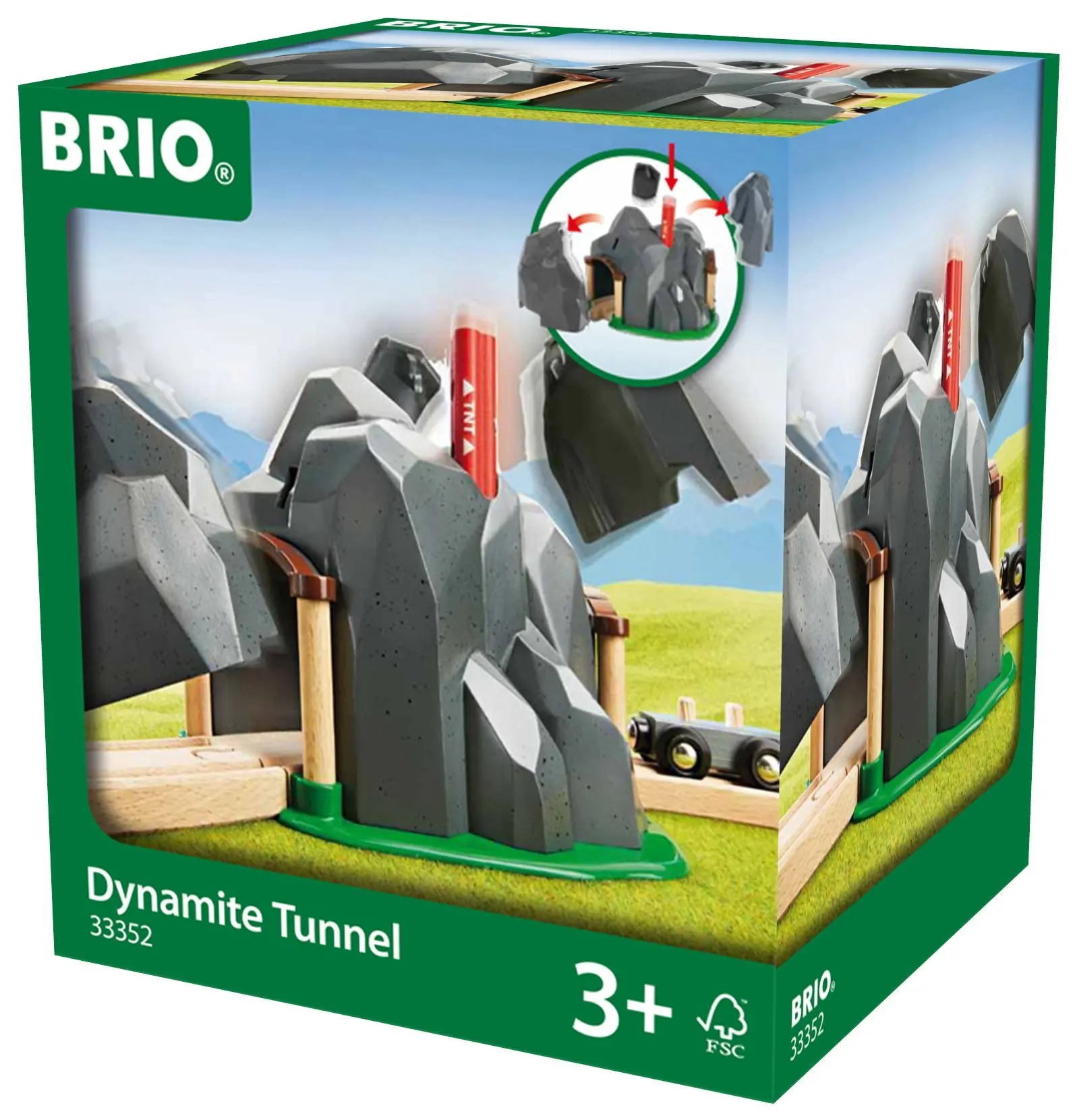 brio metro train and tunnel