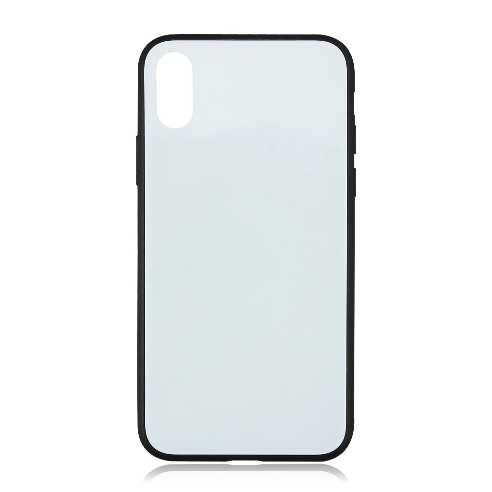 

Custom Sublimation Phone Case Blank 2D Glass TPU Phone Case for iPhone X, Black