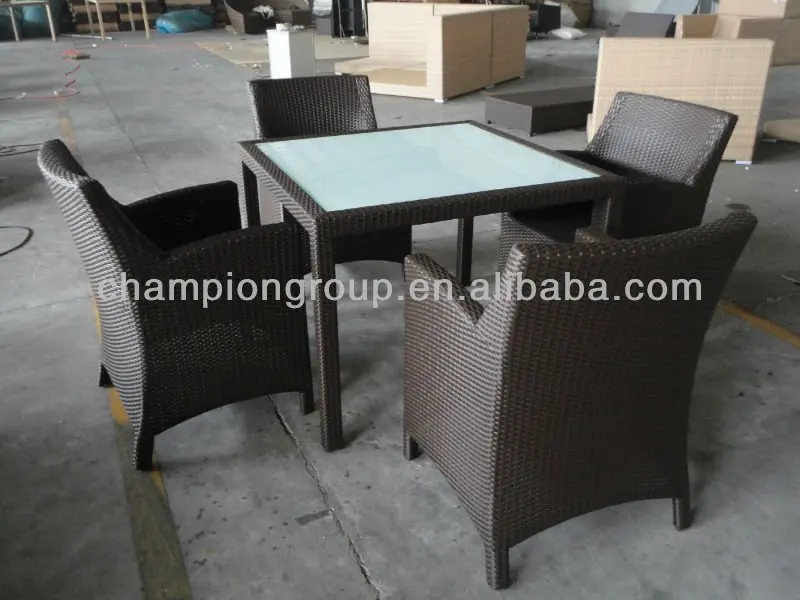 rattan bahçe mobilya konservatuvar yemek seti yuvarlak masa 4 sandalye