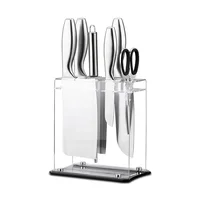 

Professional 7Pcs Classic Royal Stainless Steel kitchen Knife Set with Acrylic Stand